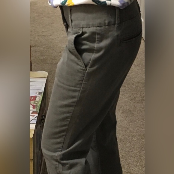 Express Army green low rise trousers w pockets - Sz 0 - Picture 5 of 7